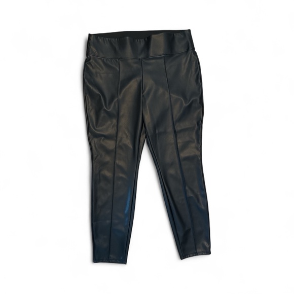 Nine West Shiny Black Kids Leggings - Picture 1 of 4
